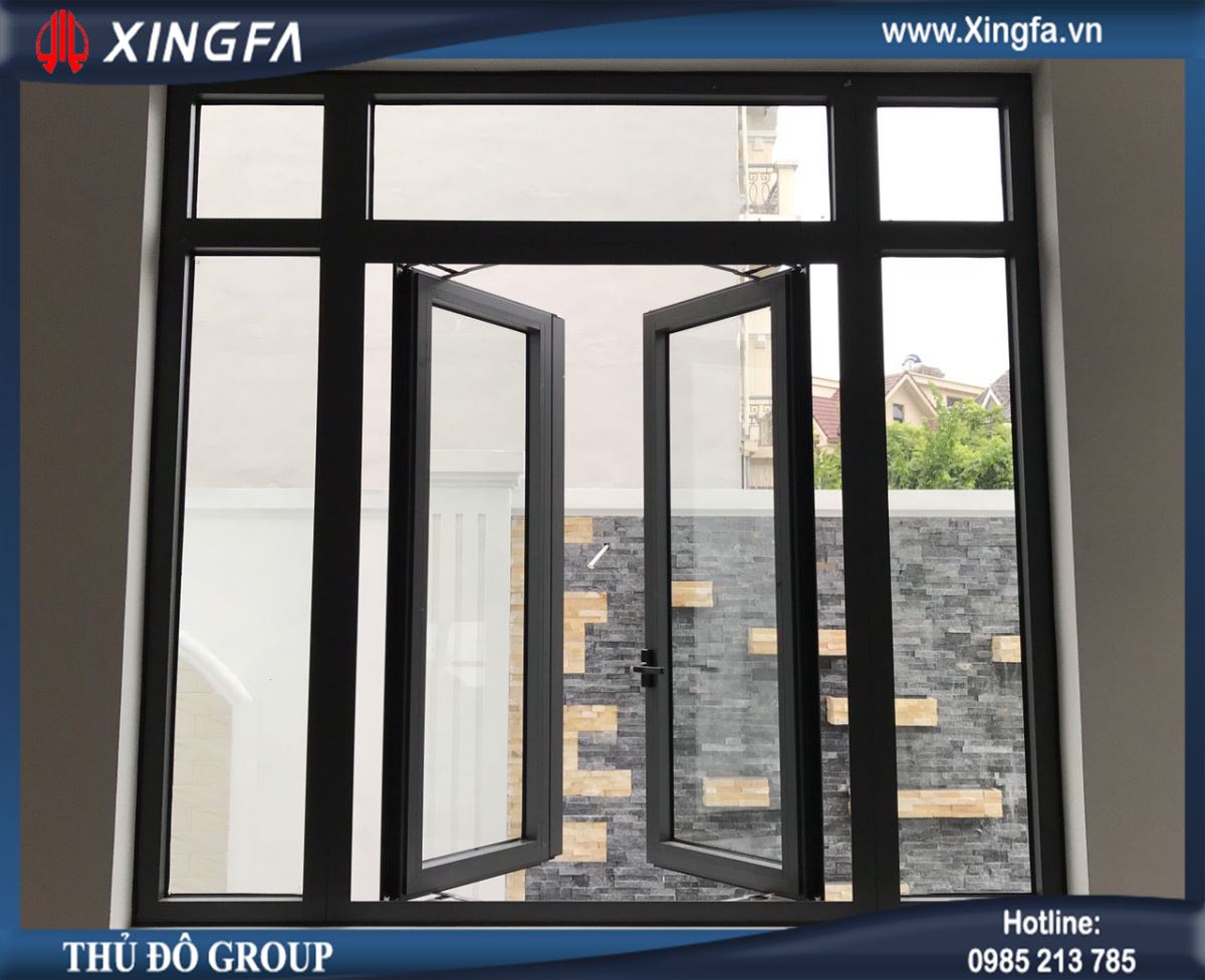 Mẫu cửa sổ nhôm Xingfa mở quay 2 cánh & mở quay 2 cánh Mẫu cửa sổ nhôm Xingfa mở quay 2 cánh & mở quay 2 cánh