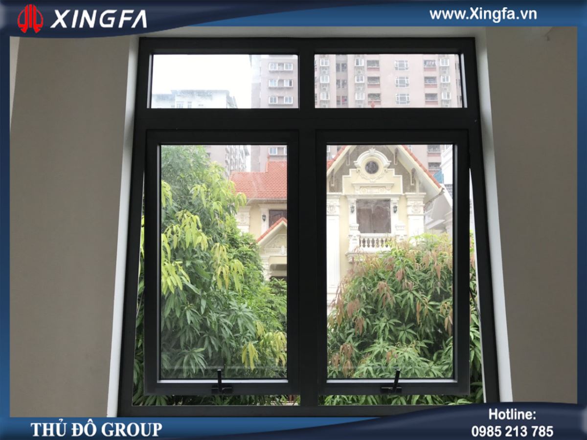 Mẫu cửa sổ nhôm Xingfa mở hất 1 cánh & mở hất 2 cánh Mẫu cửa sổ nhôm Xingfa mở hất 1 cánh & mở hất 2 cánh