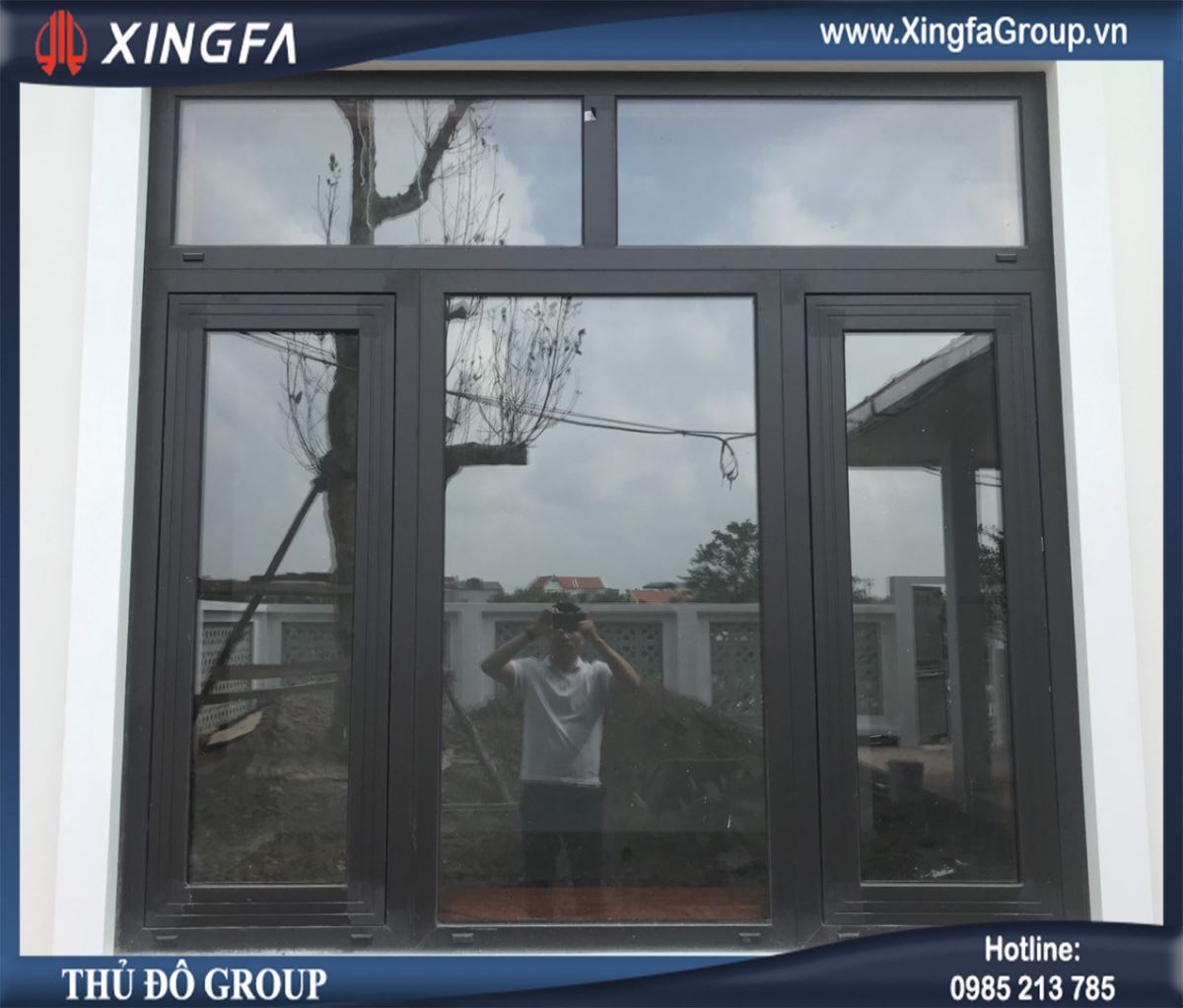 Mẫu cửa nhôm Xingfa bên ngoài + khuôn khung gỗ bên trong cho không gian Mẫu cửa nhôm Xingfa bên ngoài + khuôn khung gỗ bên trong cho không gian